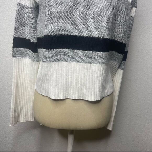 Theory Sweater Size Small S/P Angora Wool Black and White Turtleneck Long Sleeve - Picture 9 of 13